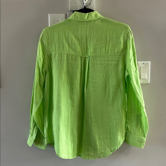 Rails Ellis Gauzy cotton Button Up Shirt in Jade Lime - Picture 10 of 10